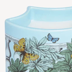 Discount Candela Profumata Nel Vaso Nel Mentre - Decoro Farfalle E Balaustra - Fragranza Giardino Segreto Candele Profumate