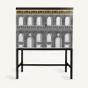 Outlet Credenza Rialzata Facciata Quattrocentesca Armadietti