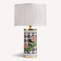 Best Sale Paralume Cilindrico In Tessuto Plissettato Lampade E Paralumi