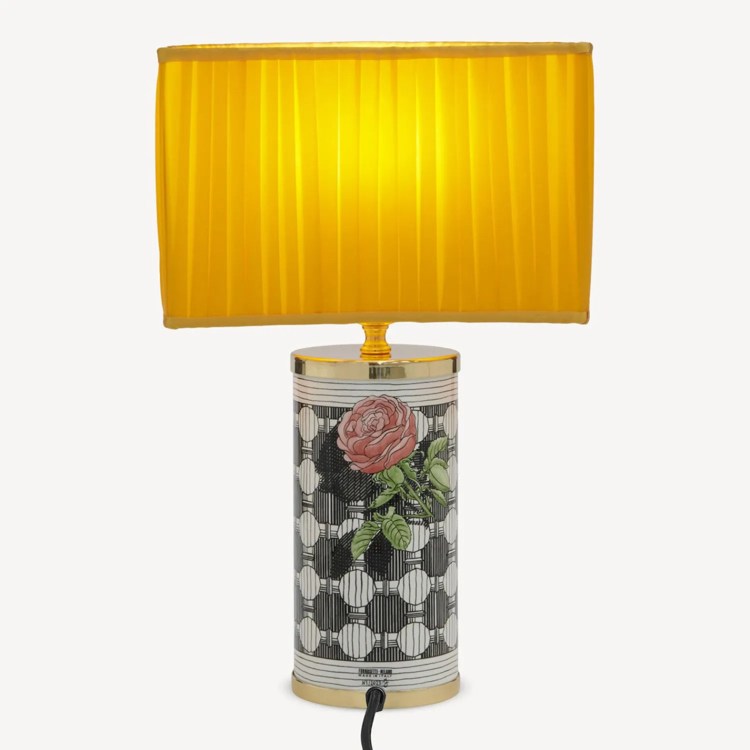 Discount Paralume Semicilindrico In Tessuto Plissettato Lampade E Paralumi