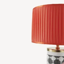 Outlet Paralume Semicilindrico In Tessuto Plissettato Lampade E Paralumi