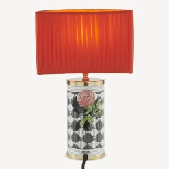 Outlet Paralume Semicilindrico In Tessuto Plissettato Lampade E Paralumi
