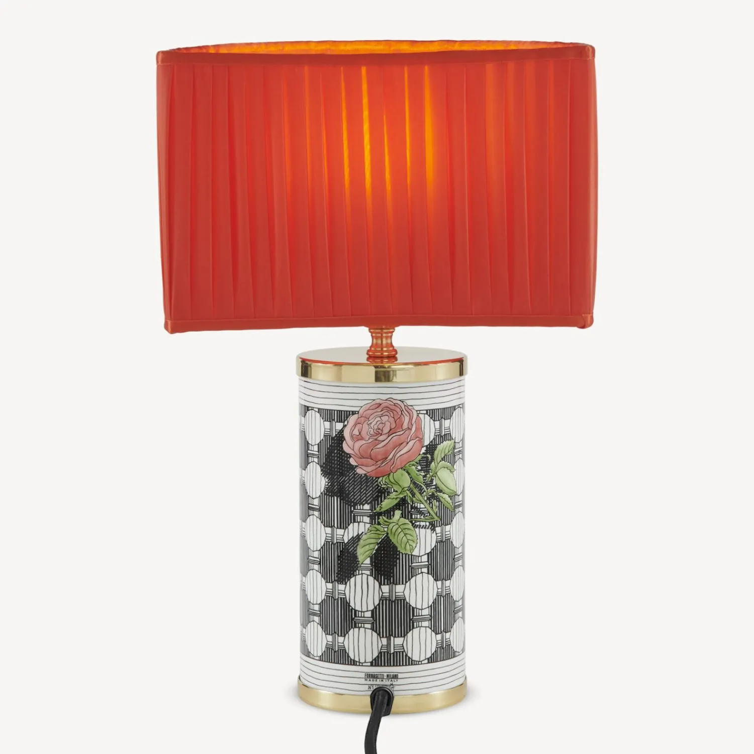 Outlet Paralume Semicilindrico In Tessuto Plissettato Lampade E Paralumi