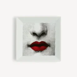 Online Piatto Quadrato Red Lips - Tema E Variazioni N.397 Piatti Decorativi