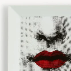Online Piatto Quadrato Red Lips - Tema E Variazioni N.397 Piatti Decorativi