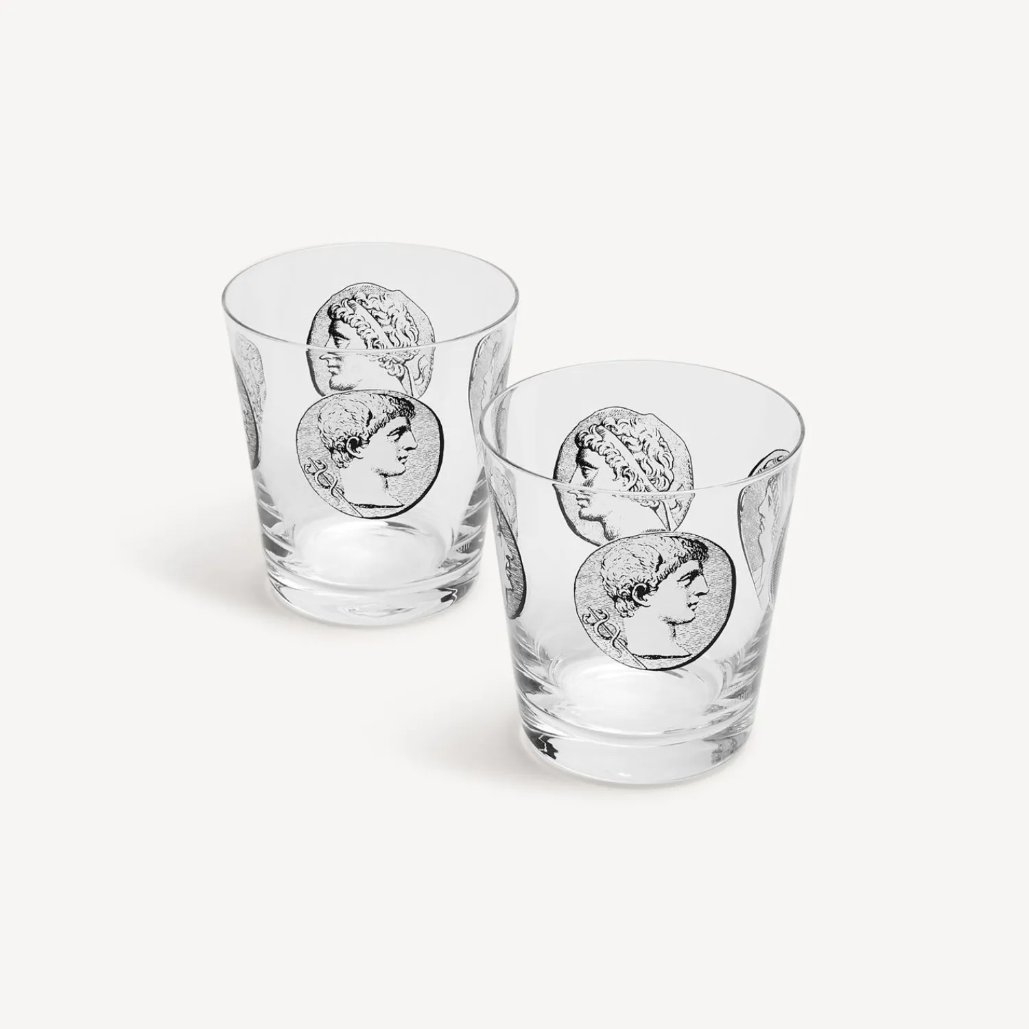 Discount Set 2 Bicchieri Acqua Cammei Bicchieri E Sottobicchieri