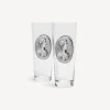 Cheap Set 2 Bicchieri Soda Cammei Bicchieri E Sottobicchieri