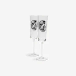 Cheap Set 2 Flauti Cammei Bicchieri E Sottobicchieri