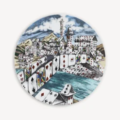 Outlet Set 12 Piatti Citta Di Carte Piatti Decorativi