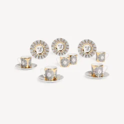 Hot Set 6 Tazzine Caffe Sole Set Da Te E Caffe