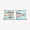 Outlet Set Di 2 Cuscini Grande Pesce Cuscini