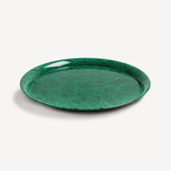 Outlet Vassoio Verde Malachite Vassoi E Pliants Decorativi